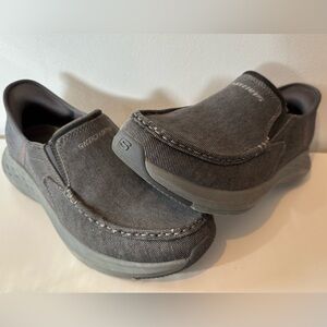 Skechers Men’s Slip-On Casual Loafers in Charcoal